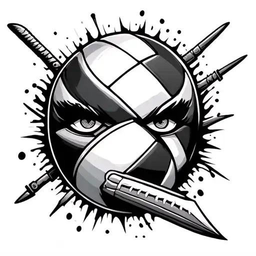 Khukri Inner Volleyball Smash And Football And 100 And 2 Eyes