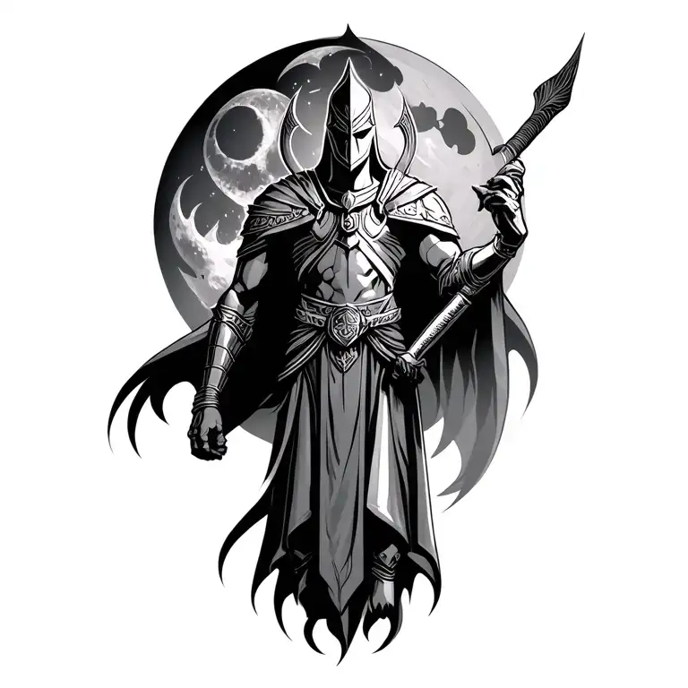 Khonsu Moon God Knight Holding