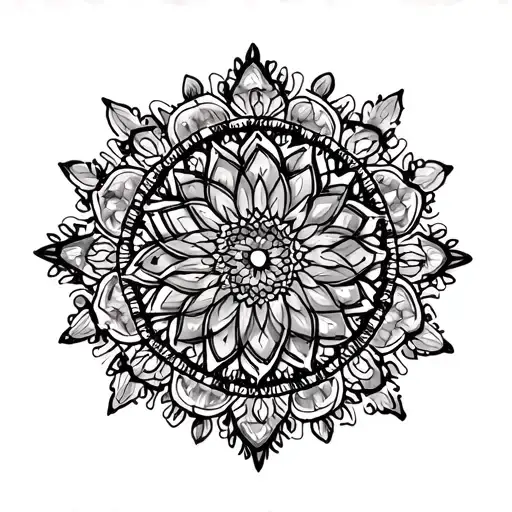 Mandala Design Incorporating Elements
