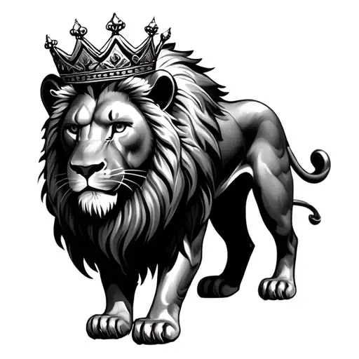 Lion With A Crown Liting Weights