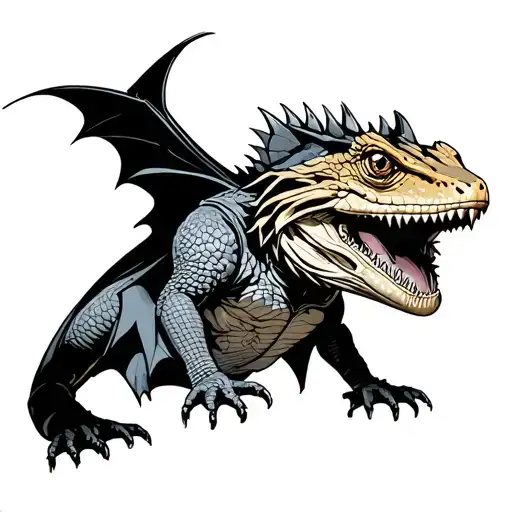 Batman Riding A Bearded Dragon