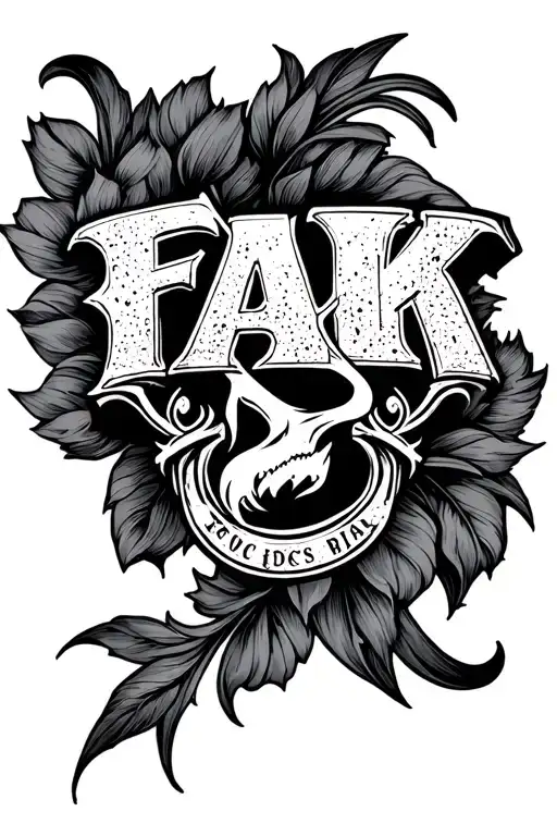 Fak Logo Tattoo Design