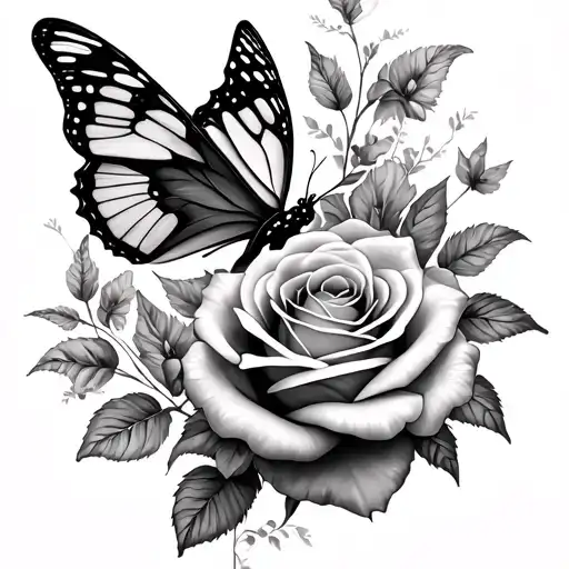 Butterflies And Roses