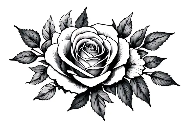 Rose And Flower And Handwriting Text Small Dainty For Collarbone And Clavicle