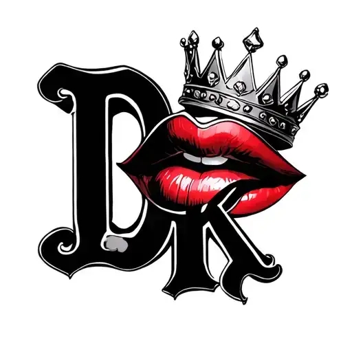 Add A Crown In The B And A K Kiss Ppr Above
