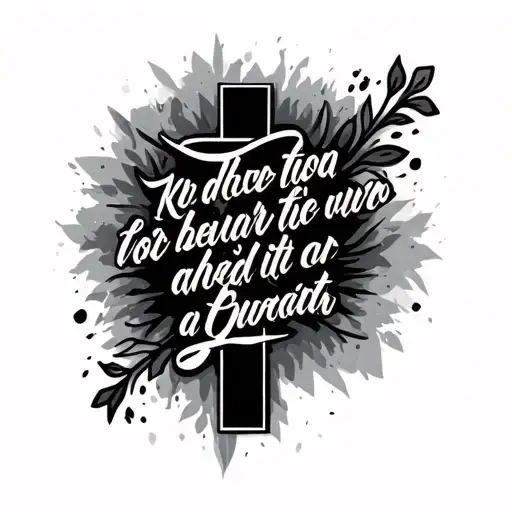 Short Bible Verse With Cross Surrounded