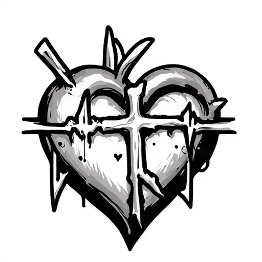 Cross And Heart Beat