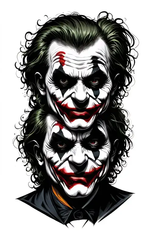 The Joker Three Heads Stacked On Top Of Each Other Hear No Evil See No Evil Speak No Evil
