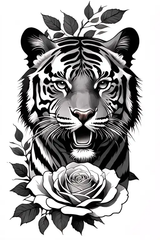 Tiger And Rose