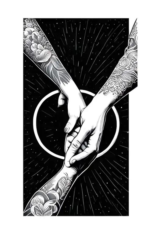 Helping Hand Holding Hands In A Circle