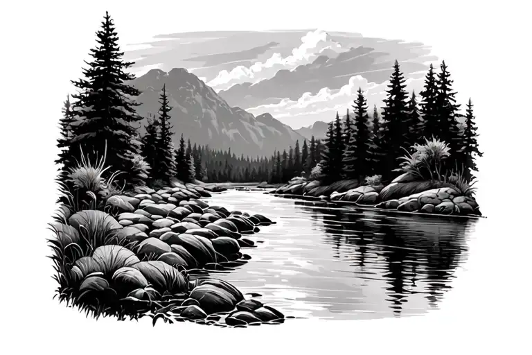 Outdoor Scene Featuring A River