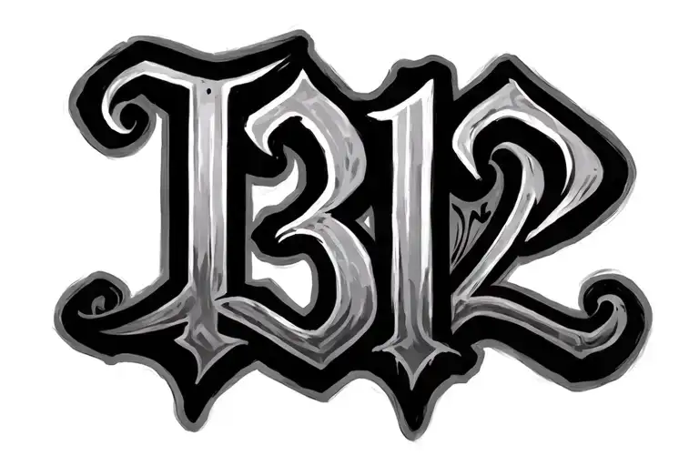 Black Letter Style 1312 Written