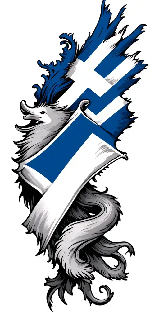 Scotland And Greek Flag Intertwined