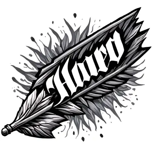 Arrow With Name Written Inside