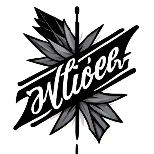 Simple Arrow With Name Written Inside