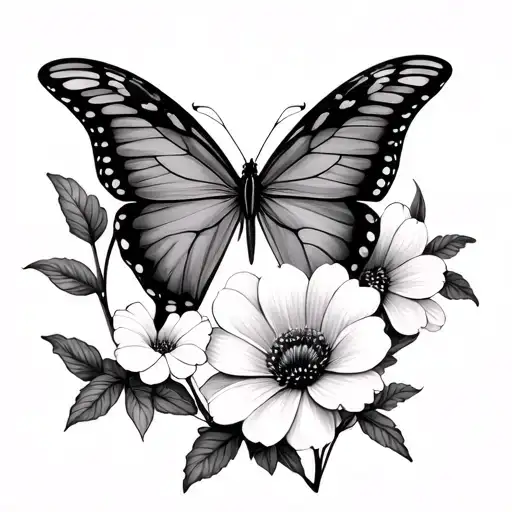 Flowers Butterflys Initials E And N Hidden