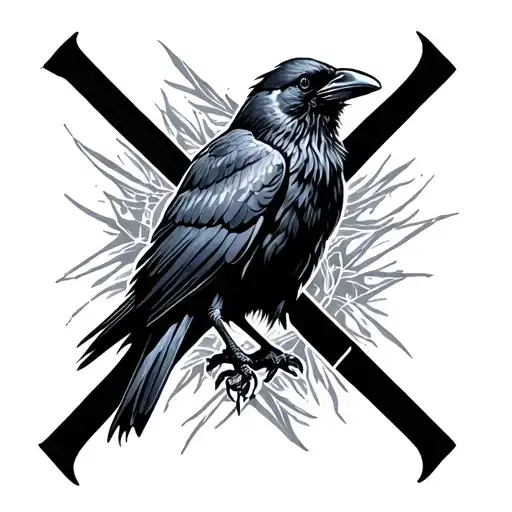 Crow In The Shape Of An X