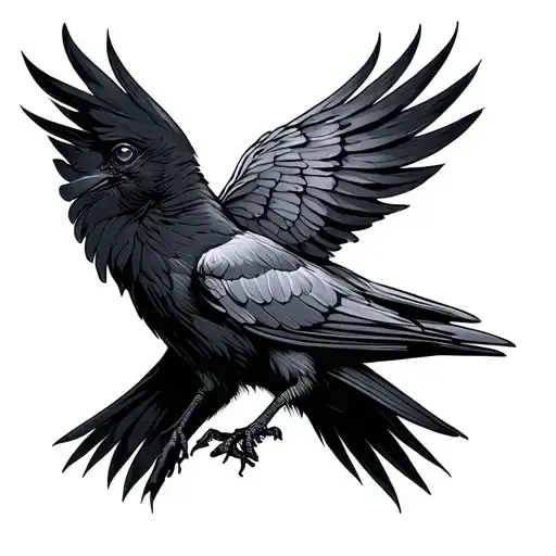Crow In The Shape Of An X