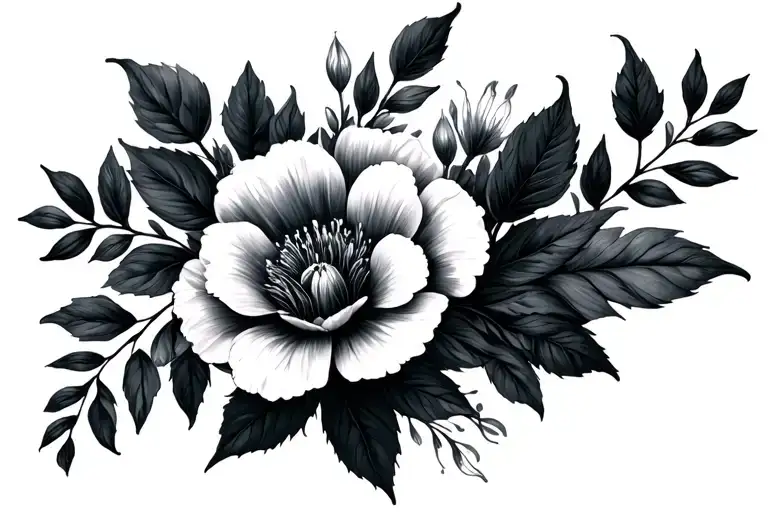 111 With January Birth Flowers Delicate Ethereal