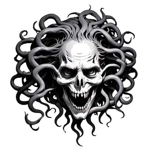 Scary Medusa Head