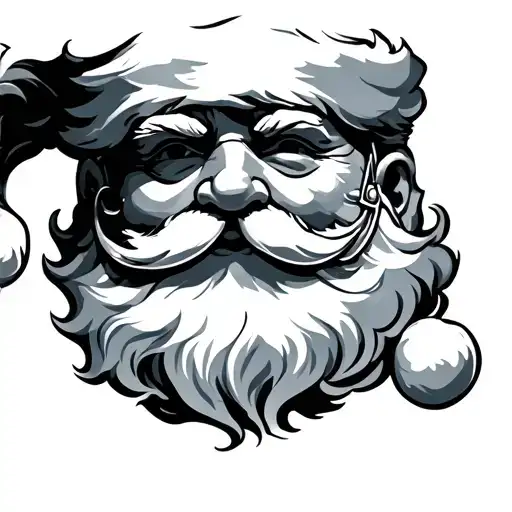 Santa Claus With Face Mask