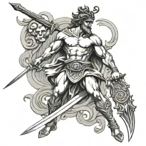 Sword And Greek God