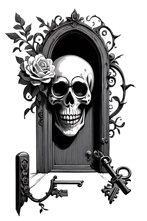 Day Of The Dead Key Unlocking A Door