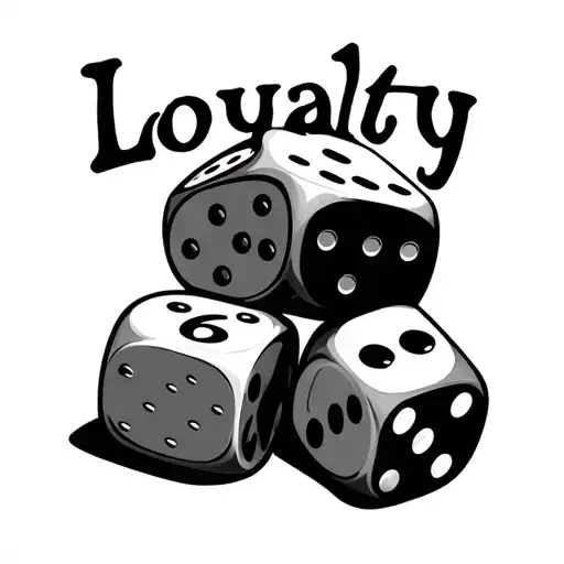 Loyalty 66 Text With Two Dice Six