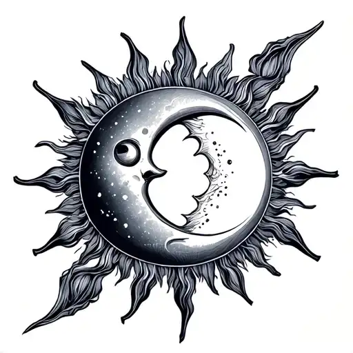 Matching Sun And Moon Sickle