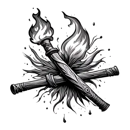 A Torch With A 24 In It