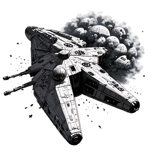 If You Could Do Millennium Falcon And X Wing Flying Away From A Exploding Death Star