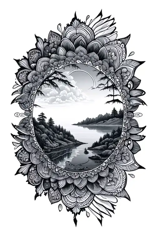 Mandala Design Incorporating Landscape