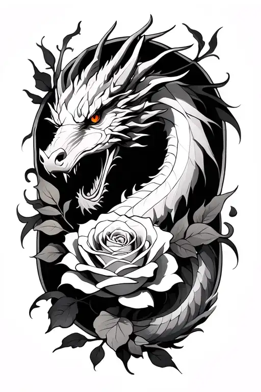 A And Rose And Dragon Emerging