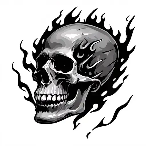 Skulls And Flames