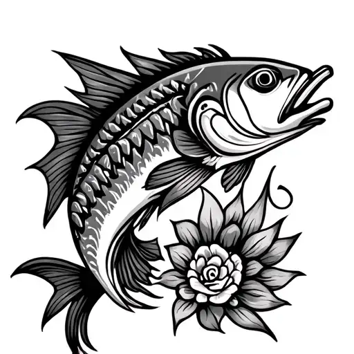 Mahi Mahi Maori Tattoo For Mens Forearm