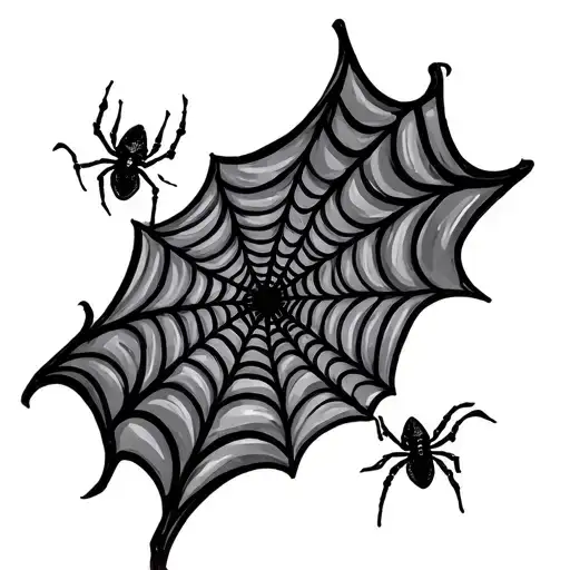 Spider Web Without Spiders Goth Dark Ornamental