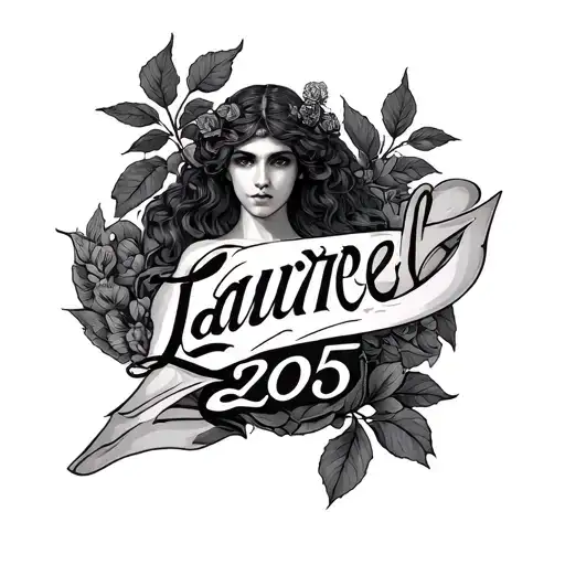 Laurel With The Written 2005 In Roman