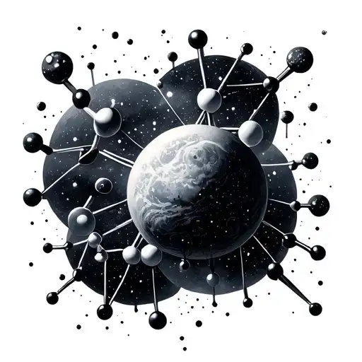 Dmt Molecule Universe Inside Minimali Line Style