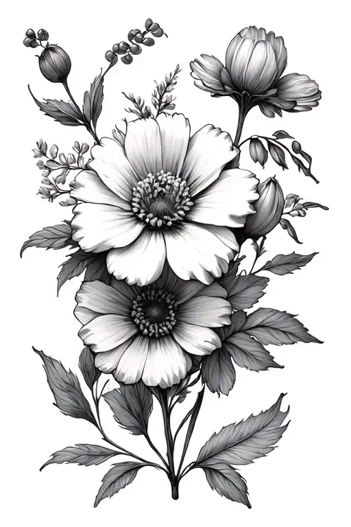 April And February Birth Flower Joined