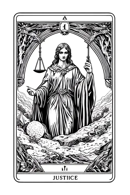 Simple Justice Tarot Card Design