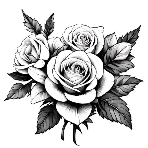 Roses With Daffodils And Jonquils