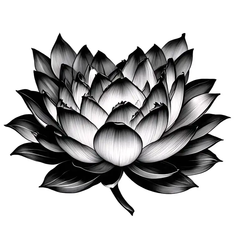 Black Lotus Flower Emerging