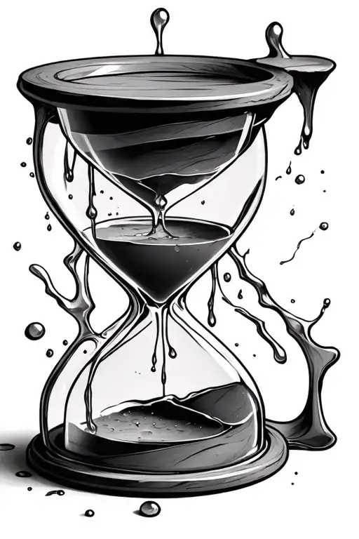 Old Hour Glass Leaking Into New Hourglass