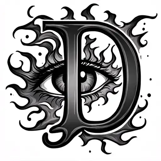 Letter D With Eyes Like Fire