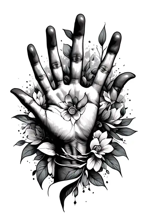 Never Again Left Hand Negative Space Surrounded