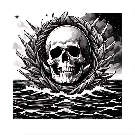 Nautical Arm Sleeve Tattoo Design