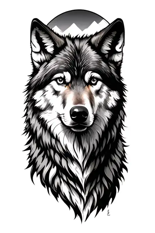 Wolf In Rocky Mountains Inside