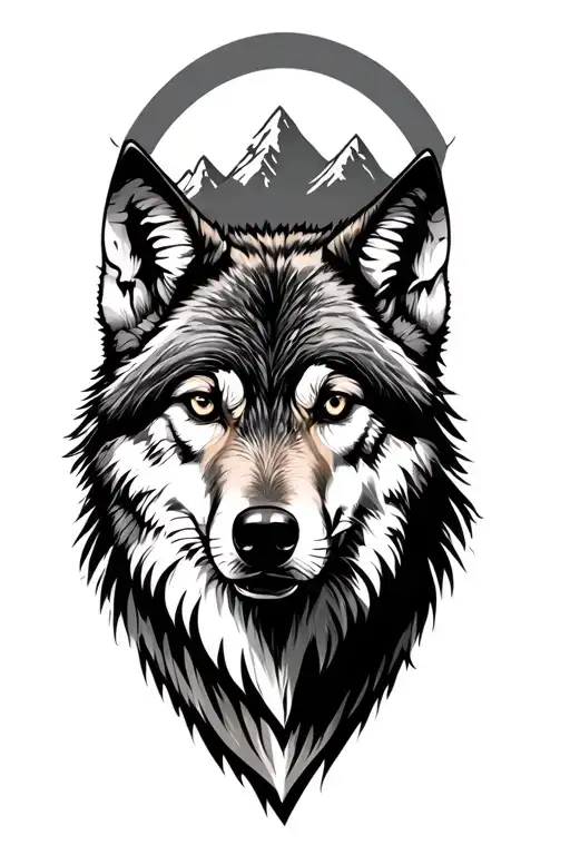 Wolf In Rocky Mountains Inside