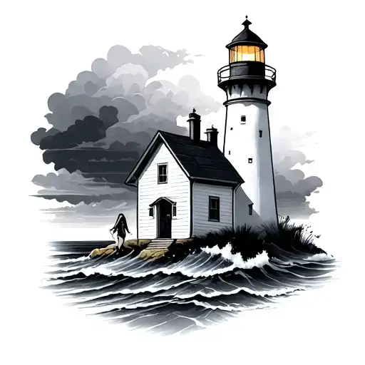 Father And Daughter Light House