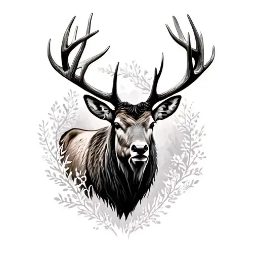 Elk With Antlers